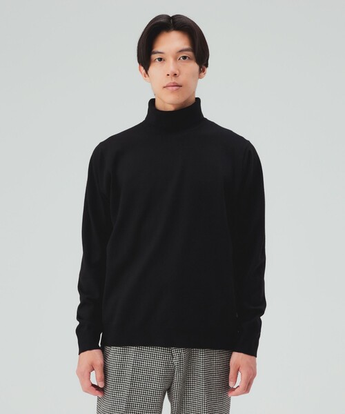 BEAMS HEART(ビームスハート)の「タートルネック ニット(ニット/セーター・メンズ・ナチュラル/ブラック・X-LARGE/LARGE/MEDIUM/SMALL)」の7枚目の写真
