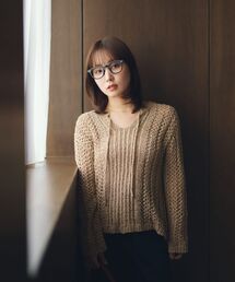 2wayテープヤーンパターンニット 【低身長・小柄女性】