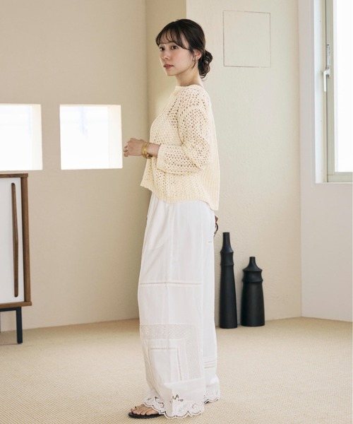 COHINA(コヒナ)の「2wayテープヤーンパターンニット 【低身長・小柄女性】(ニット/セーター・レディース・アイボリー/ベージュ・ONE SIZE)」の10枚目の写真