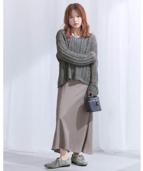 COHINA(コヒナ)の「2wayテープヤーンパターンニット 【低身長・小柄女性】(ニット/セーター・レディース・アイボリー/ベージュ・ONE SIZE)」の15枚目の写真