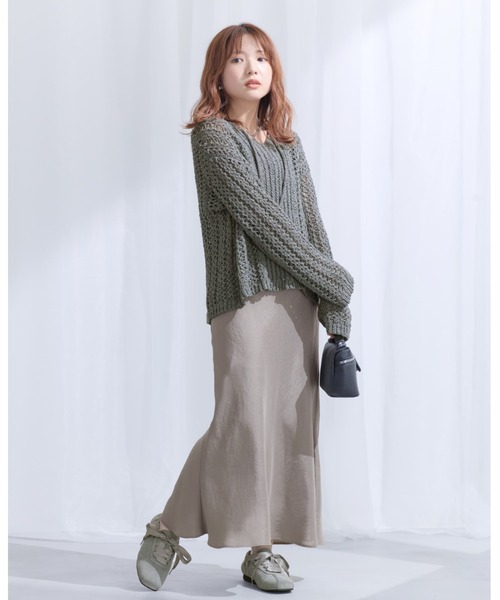 COHINA(コヒナ)の「2wayテープヤーンパターンニット 【低身長・小柄女性】(ニット/セーター・レディース・アイボリー/ベージュ・ONE SIZE)」の18枚目の写真