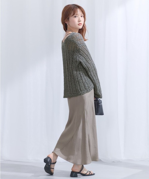 COHINA(コヒナ)の「2wayテープヤーンパターンニット 【低身長・小柄女性】(ニット/セーター・レディース・アイボリー/ベージュ・ONE SIZE)」の19枚目の写真