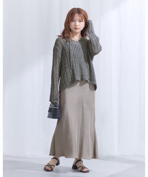 COHINA(コヒナ)の「2wayテープヤーンパターンニット 【低身長・小柄女性】(ニット/セーター・レディース・アイボリー/ベージュ・ONE SIZE)」の16枚目の写真