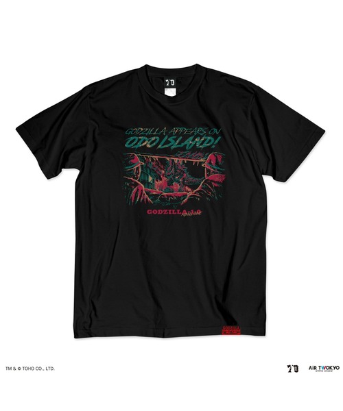AIR TWOKYO(エアトゥーキョー)の「ゴジラ70周年記念『ゴジラ-1.0』シーンイラストTシャツ1(大戸島)(Tシャツ/カットソー・メンズ・ブラック・SMALL/MEDIUM/LARGE/X-LARGE/XX-LARGE)」の3枚目の写真