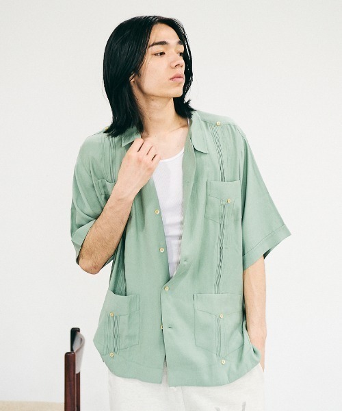 68&brothers(シックスティエイトアンドブラザーズ)の「SUNNY SPORTS / CUBAN SHIRT(シャツ/ブラウス・メンズ・ブラック/ベージュ/グリーン・LARGE/MEDIUM)」の10枚目の写真