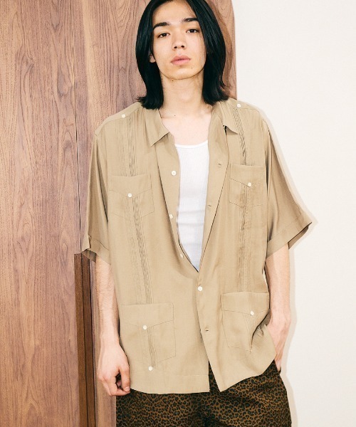 68&brothers(シックスティエイトアンドブラザーズ)の「SUNNY SPORTS / CUBAN SHIRT(シャツ/ブラウス・メンズ・ブラック/ベージュ/グリーン・LARGE/MEDIUM)」の5枚目の写真