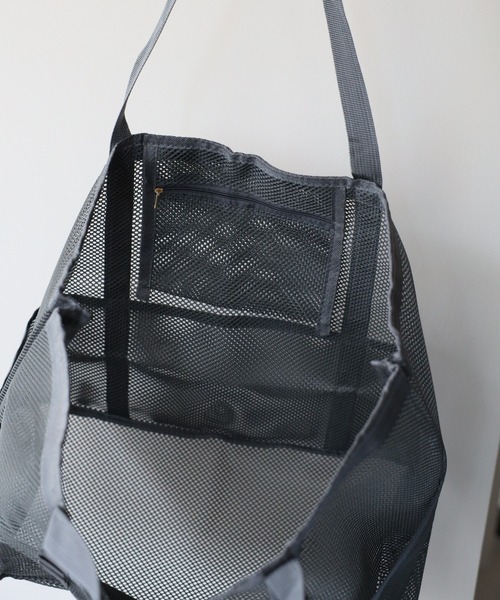 &MARKS(アンドマークス)の「N33 【大容量・軽量】 メッシュトートバッグ エコバッグ プールバッグ ジムバッグ ビーチバッグ 多収納(トートバッグ・レディース・オフホワイト/グレー/カーキ/ブラック・FREE)」の17枚目の写真