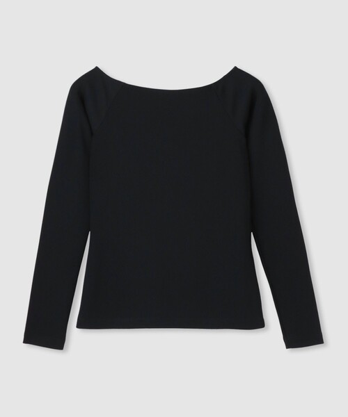 LOULOU WILLOUGHBY(ルルウィルビー)の「マットストレッチリブ2WAYプルオーバー(Tシャツ/カットソー・レディース・アイボリー/カーキ/ブラック・2)」の1枚目の写真