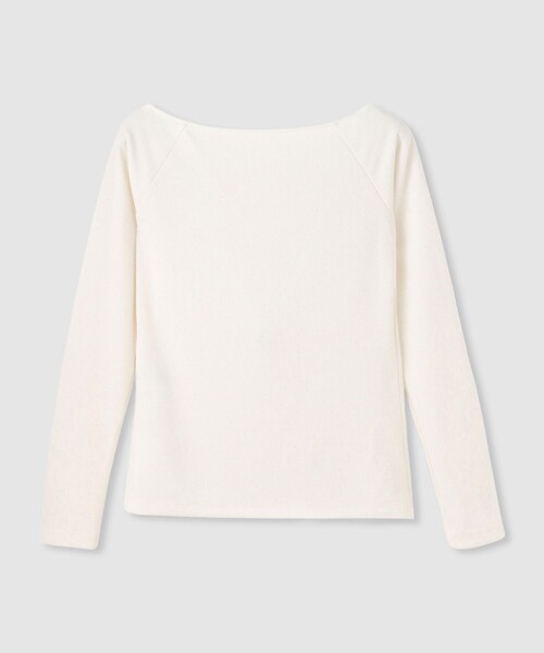 LOULOU WILLOUGHBY(ルルウィルビー)の「マットストレッチリブ2WAYプルオーバー(Tシャツ/カットソー・レディース・アイボリー/カーキ/ブラック・2)」の14枚目の写真