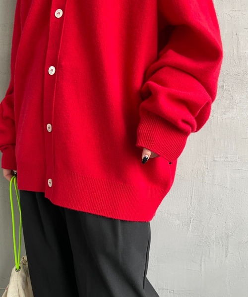 DANTON（ダントン）の「【WEB先行予約】[DANTON/ダントン] Vネックニットカーディガン（カーディガン/ボレロ・レディース・ブラック/レッド・42/40）」の10枚目の写真