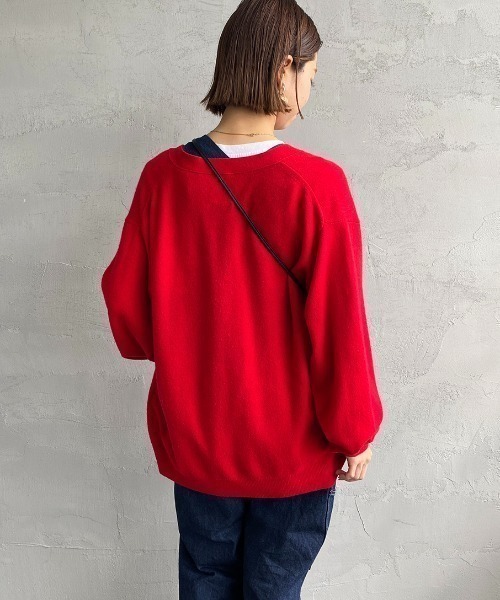 DANTON（ダントン）の「【WEB先行予約】[DANTON/ダントン] Vネックニットカーディガン（カーディガン/ボレロ・レディース・ブラック/レッド・42/40）」の13枚目の写真