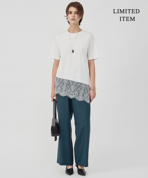 ICB（アイシービー）の「レースレイヤードコンビ Tシャツ（Tシャツ/カットソー・レディース・アイボリー系・X-SMALL/SMALL/MEDIUM）」の4枚目の写真