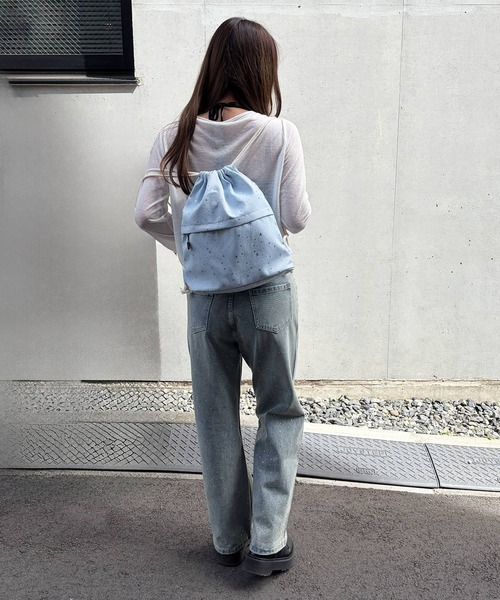 frunco（フランコ）の「【ZOZOTOWN限定】星柄ナップザック（バックパック/リュック・レディース・ホワイト/ブラック/ブルー・FREE）」の9枚目の写真