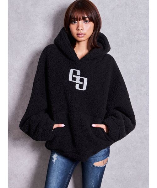 GYDA(ジェイダ)の「GGボアパーカー(パーカー・レディース・オフホワイト/ピンク/その他1/ブラック・FREE)」の17枚目の写真