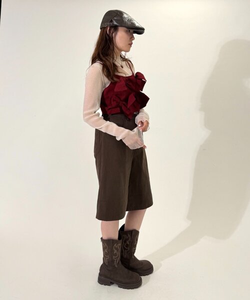 w closet(ダブルクローゼット)の「リボンビスチェキャミ(シャツ/ブラウス・レディース・グリーン/ネイビー/レッド・FREE)」の20枚目の写真