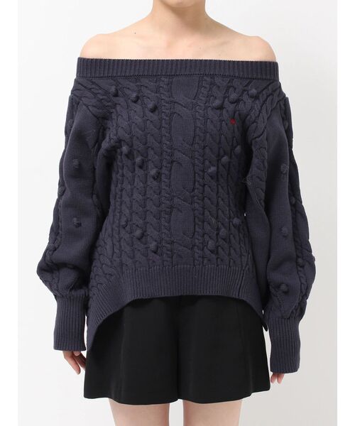 LAGUNAMOON(ラグナムーン)の「【POLO BCSコラボ】ケーブルペプラムニットプルオーバー(ニット/セーター・レディース・ピンク/ネイビー/アイボリー・FREE)」の18枚目の写真