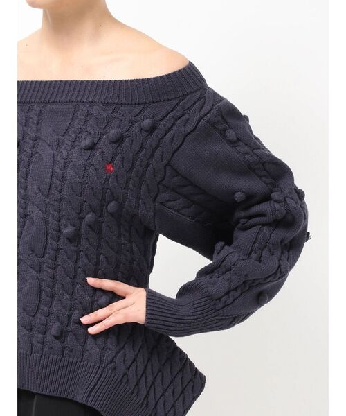 LAGUNAMOON(ラグナムーン)の「【POLO BCSコラボ】ケーブルペプラムニットプルオーバー(ニット/セーター・レディース・ピンク/ネイビー/アイボリー・FREE)」の22枚目の写真