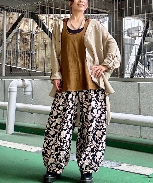 チャイハネ(チャイハネ)の「【チャイハネ】インド綿エスニックプリント バルーンパンツ(その他パンツ・レディース・ネイビー/ブラック/ホワイト/ターコイズブルー/ピンク/レッド・FREE)」の7枚目の写真
