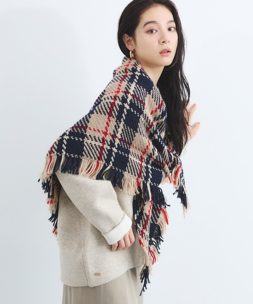 John branigan(ジョンブラニガン)の「BARNYARDSTORM / John Branigan (ジョンブラニガン) / 三角ストール 【「i.style closet」ご紹介アイテム】(ストール/ショール・レディース・ブラウン/ベージュ/ネイビー・FREE)」の1枚目の写真