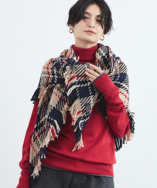 John branigan(ジョンブラニガン)の「BARNYARDSTORM / John Branigan (ジョンブラニガン) / 三角ストール 【「i.style closet」ご紹介アイテム】(ストール/ショール・レディース・ブラウン/ベージュ/ネイビー・FREE)」の9枚目の写真