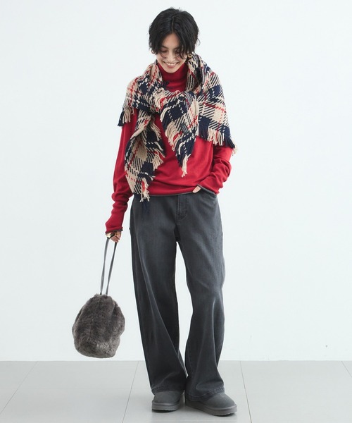 John branigan(ジョンブラニガン)の「BARNYARDSTORM / John Branigan (ジョンブラニガン) / 三角ストール 【「i.style closet」ご紹介アイテム】(ストール/ショール・レディース・ブラウン/ベージュ/ネイビー・FREE)」の10枚目の写真