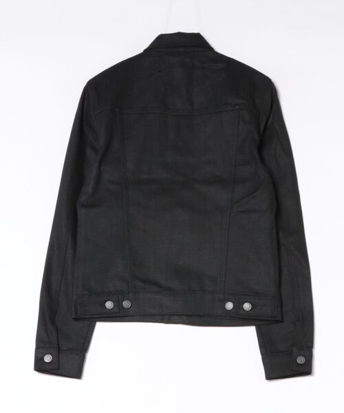 ALLSAINTS(オールセインツ)の「FITTED WAXED DENIM TRUCKER JACKET | FITTED ワックス デニム トラッカー ジャケット(デニムジャケット・メンズ・ブラック系その他・L/M/S/XS)」の7枚目の写真