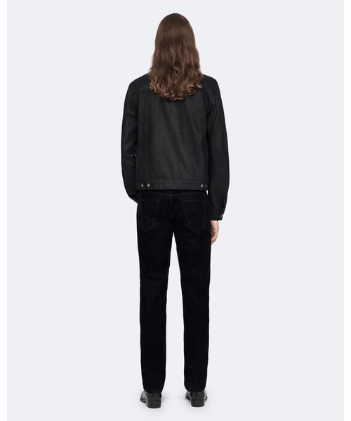ALLSAINTS(オールセインツ)の「FITTED WAXED DENIM TRUCKER JACKET | FITTED ワックス デニム トラッカー ジャケット(デニムジャケット・メンズ・ブラック系その他・L/M/S/XS)」の4枚目の写真