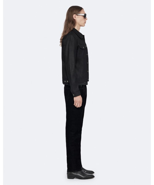 ALLSAINTS(オールセインツ)の「FITTED WAXED DENIM TRUCKER JACKET | FITTED ワックス デニム トラッカー ジャケット(デニムジャケット・メンズ・ブラック系その他・L/M/S/XS)」の5枚目の写真