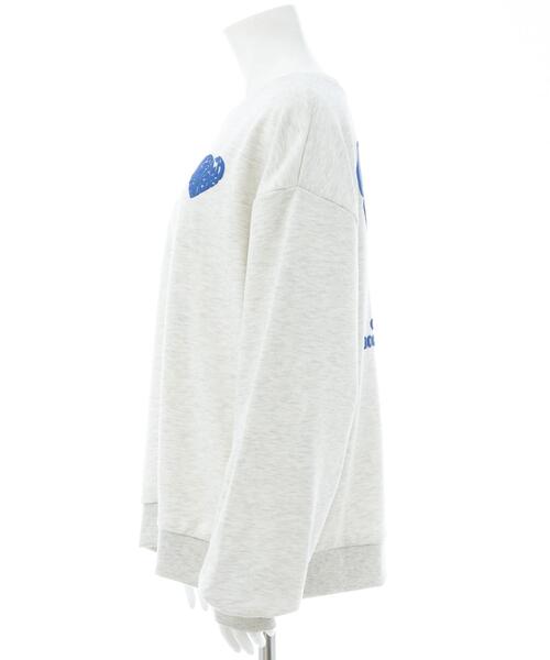 INGNI（イング）の「バックハートラメスウェットトップス（Tシャツ/カットソー・レディース・ベージュ系その他4/ブラック×ホワイト/ベージュ系その他3/ワイン系2・M）」の6枚目の写真