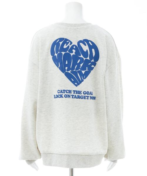 INGNI（イング）の「バックハートラメスウェットトップス（Tシャツ/カットソー・レディース・ベージュ系その他4/ブラック×ホワイト/ベージュ系その他3/ワイン系2・M）」の7枚目の写真