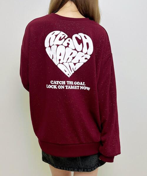 INGNI（イング）の「バックハートラメスウェットトップス（Tシャツ/カットソー・レディース・ベージュ系その他4/ブラック×ホワイト/ベージュ系その他3/ワイン系2・M）」の10枚目の写真