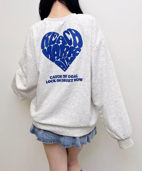 INGNI（イング）の「バックハートラメスウェットトップス（Tシャツ/カットソー・レディース・ベージュ系その他4/ブラック×ホワイト/ベージュ系その他3/ワイン系2・M）」の11枚目の写真