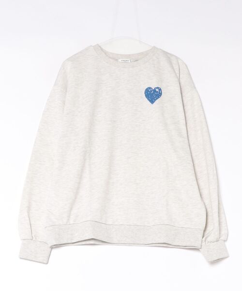 INGNI（イング）の「バックハートラメスウェットトップス（Tシャツ/カットソー・レディース・ベージュ系その他4/ブラック×ホワイト/ベージュ系その他3/ワイン系2・M）」の14枚目の写真
