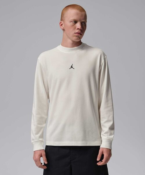 JORDAN BRAND(ジョーダンブランド)の「ジョーダン スポーツ メンズ Dri-FIT ゴルフ ロングスリーブ モックネック スウェットシャツ / Jordan Sport Men's Dri-FIT Golf Long-Sleeve Mock Neck Sweatshirt IF2934-133 Sail(スウェット・メンズ・クリーム・S/M/L/XL)」の1枚目の写真
