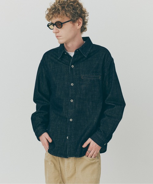 MAISON CLUB(メゾンクラブ)の「【MAISON CLUB】Classic Denim Shirt / クラシックデニムシャツ SNF(シャツ/ブラウス・メンズ・ブルー・M/L)」の1枚目の写真
