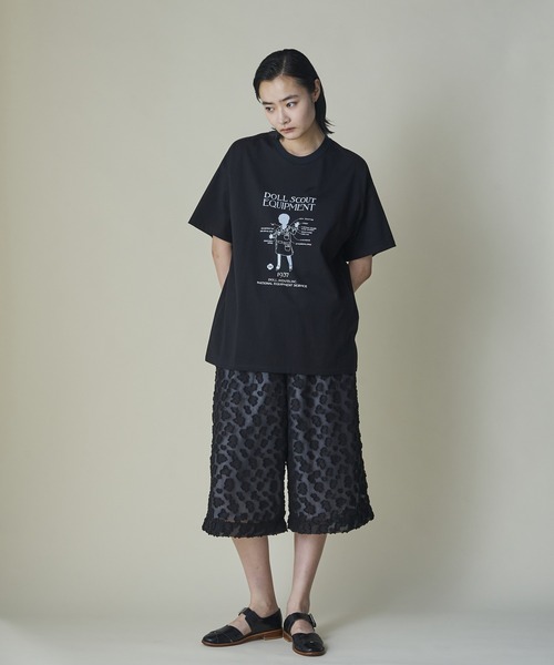 mintdesigns(ミントデザインズ)の「Floral Jacquard Volume Pants(その他パンツ・レディース・ブラック/ホワイト・ONESIZE)」の3枚目の写真