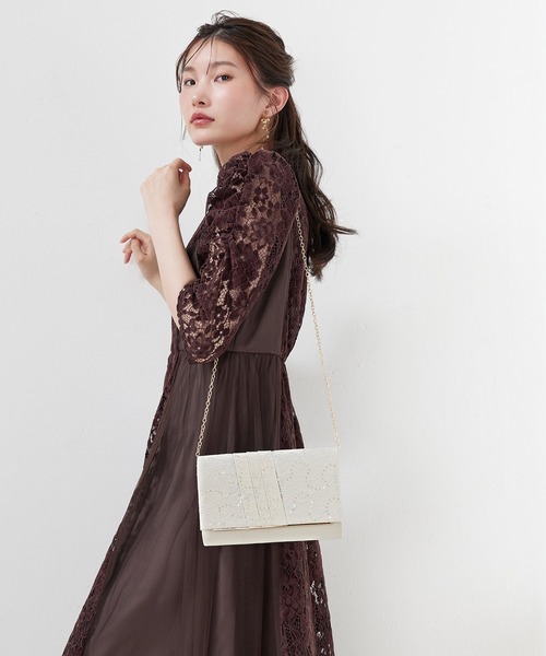 Kana(カナ)の「スパンコールレースベルトクラッチバッグ パーティー 結婚式 お呼ばれ オケージョン(クラッチバッグ・レディース・ベージュ/ブラック/シルバー・フリー)」の10枚目の写真