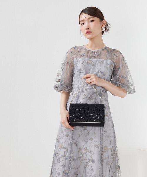 Kana(カナ)の「スパンコールレースベルトクラッチバッグ パーティー 結婚式 お呼ばれ オケージョン(クラッチバッグ・レディース・ベージュ/ブラック/シルバー・フリー)」の4枚目の写真