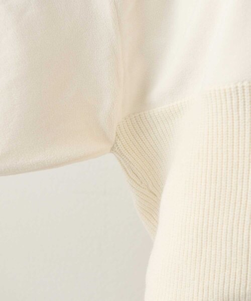 Belle Charme（ベルシャルム）の「【Belle Charme】Belle Logo Docking Fleece（ニット/セーター・レディース・ブラック/ベージュ/オフホワイト・FREE）」の13枚目の写真