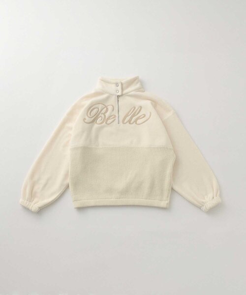 Belle Charme（ベルシャルム）の「【Belle Charme】Belle Logo Docking Fleece（ニット/セーター・レディース・ブラック/ベージュ/オフホワイト・FREE）」の18枚目の写真
