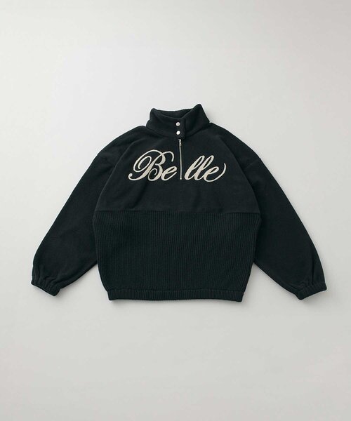 Belle Charme（ベルシャルム）の「【Belle Charme】Belle Logo Docking Fleece（ニット/セーター・レディース・ブラック/ベージュ/オフホワイト・FREE）」の22枚目の写真