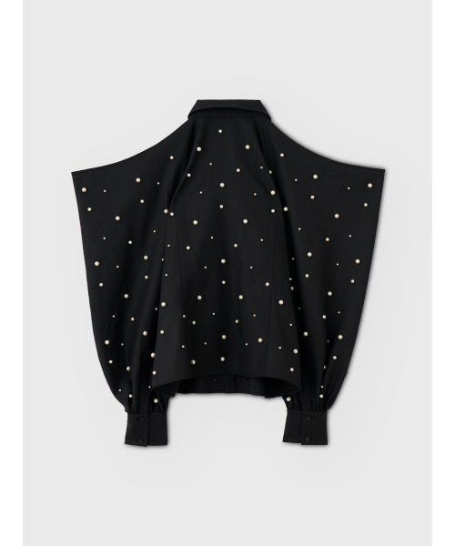EIMY ISTOIRE(エイミーイストワール)の「PEARL SHIRTS(シャツ/ブラウス・レディース・ブラック/アイボリー・FREE)」の6枚目の写真