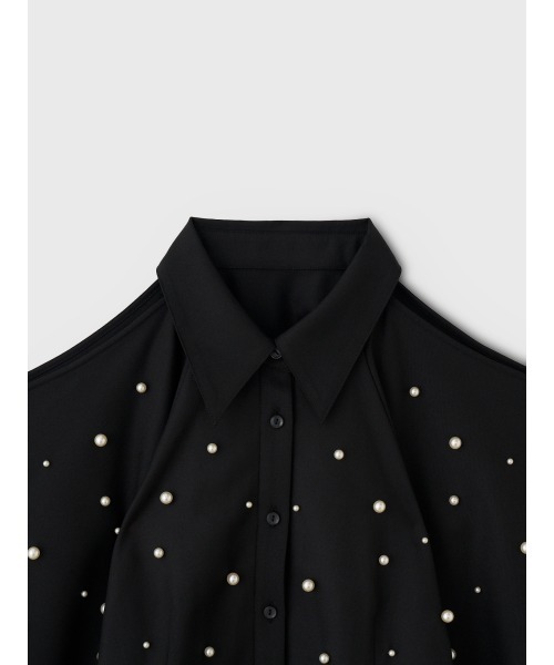 EIMY ISTOIRE(エイミーイストワール)の「PEARL SHIRTS(シャツ/ブラウス・レディース・ブラック/アイボリー・FREE)」の7枚目の写真
