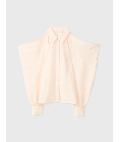 EIMY ISTOIRE(エイミーイストワール)の「PEARL SHIRTS(シャツ/ブラウス・レディース・ブラック/アイボリー・FREE)」の4枚目の写真