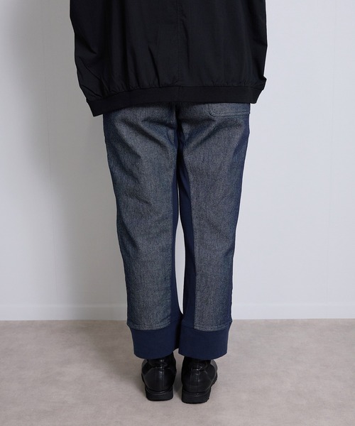 vent blanc(ヴァンブラン)の「ヴァンブラン vent blanc コンビネーション デザインパンツ(スウェットパンツ・レディース・ベージュ/インディゴブルー・FREE)」の17枚目の写真