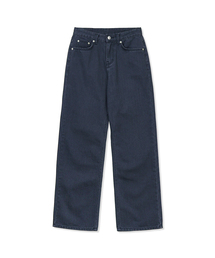 HERRINGBONE STRAIGHT PANTS (Midnight Blue, 3size)