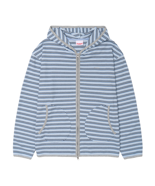 AMESWORLDWIDE(アメスワールドワイド)の「ストライプ ソフトフーディ ジップアップ ブルー(パーカー・レディース・その他・SMALL/MEDIUM)」の14枚目の写真
