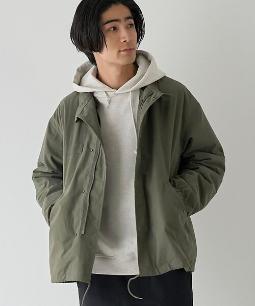 coen(コーエン)の「3WAYミリタリーショートモッズコート(モッズコート・メンズ・オリーブ/ブラック・XL/L/M/S)」の2枚目の写真