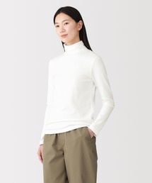婦人 起毛フライス編みタートルネック長袖Tシャツ
