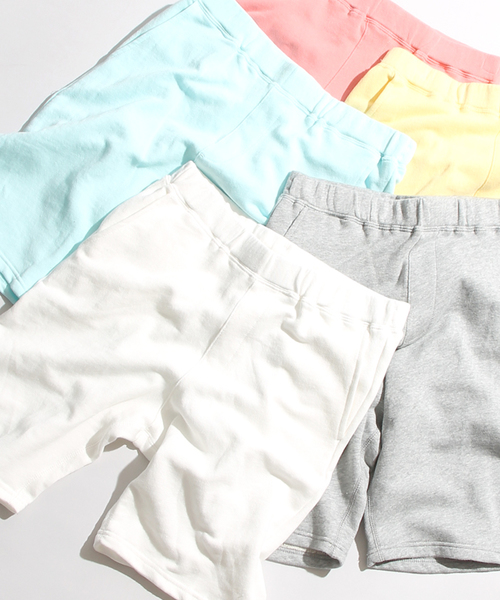 WEGO（ウィゴー）の「WEGO/リヨセルブレンドスウェットショーツ（スラックス・メンズ・ピンク/ホワイト/ライトイエロー/杢グレー/サックスブルー・LARGE/X-LARGE/MEDIUM）」の21枚目の写真